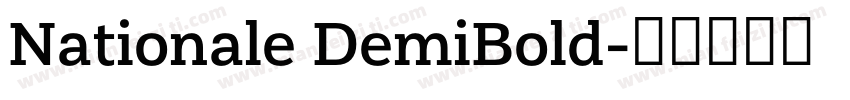 Nationale DemiBold字体转换